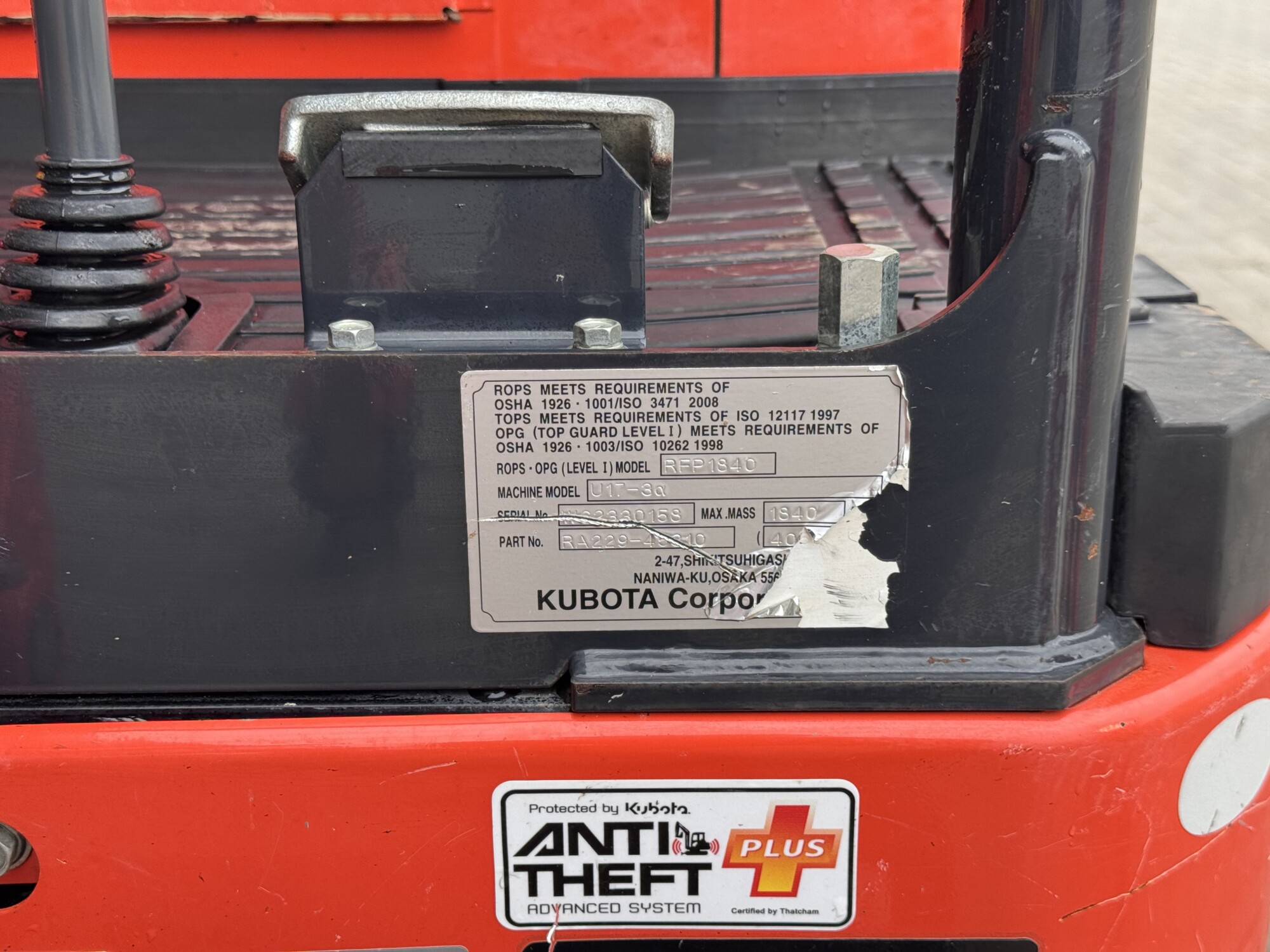 TRU2804 - 2023, KUBOTA U17-3 MINI EXCAVATOR - Image 10