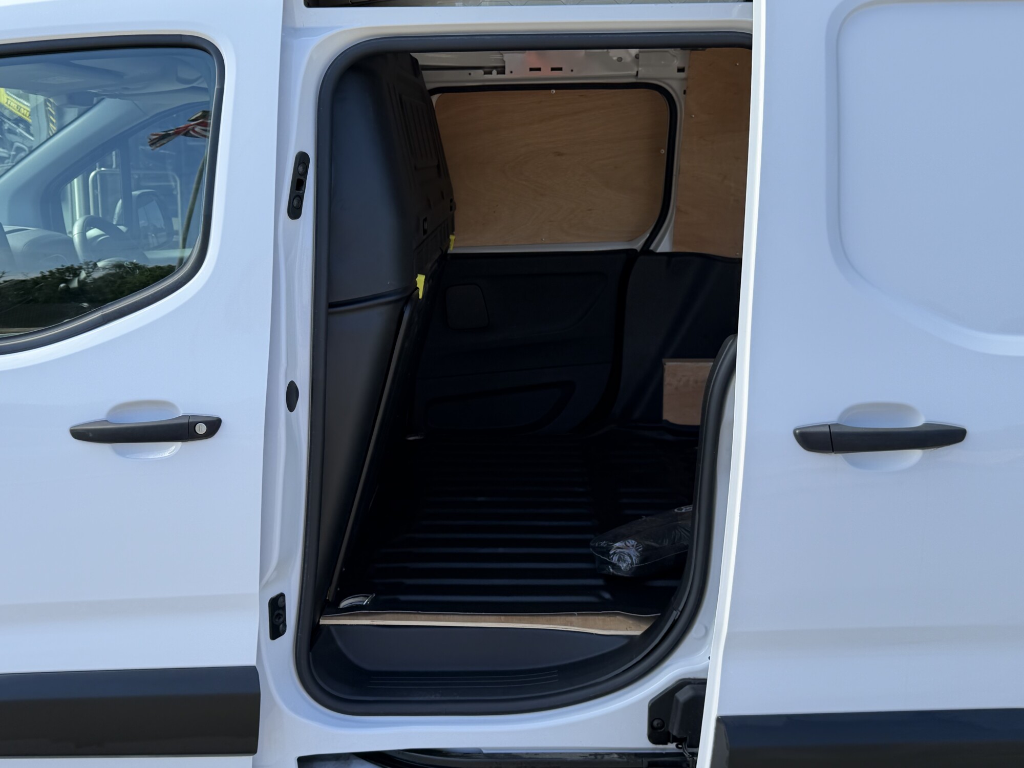 Toyota Proace City side loading door open showing cargo area