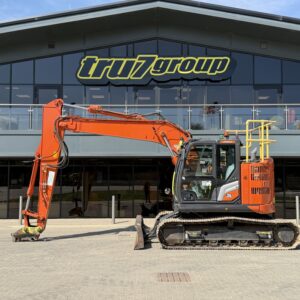TRU2775 - 2023, HITACHI ZX135 US-7 EXCAVATOR W BLADE *HEIGHT & SLEW RESTRICTOR*