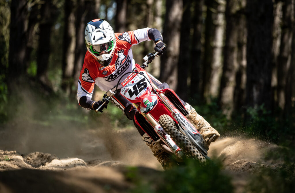 TRU7 Group CEO and former professional Motocross racer, Jake Nicholls onboard his Honda CRF 450.
