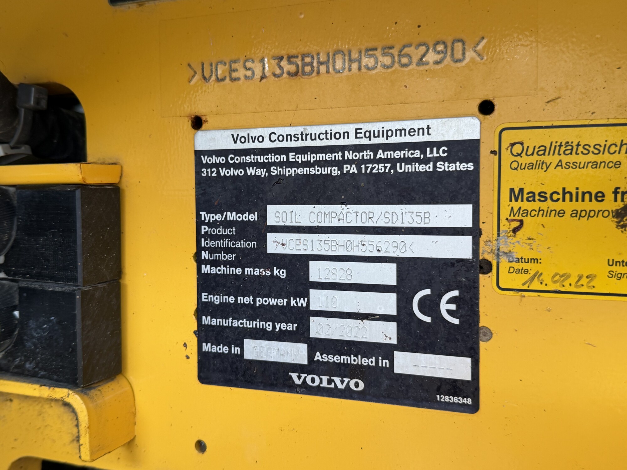 TRU2136 - FEB 2022, VOLVO SD135B HIGH TRACTION SOIL COMPACTOR - Image 9